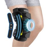Hinged Knee Brace for Meniscus Tear Adjustable Knee Support for Knee with Side Stabilizers Hinges for Injury or Surgery Recovery-Szie M