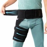 Hip Brace Sciatica Relief Devices Sciatic Nerve Brace Adjustable Hamstring Thigh Groin Compression Sleeve Hip Flexor Compression Wrap for Women Men,Black