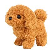 Walking Barking Plush Puppy Toy Dog, Electronic Pet with Leash, Bone, Christmas Birthday Gifts for Kids Ages 3 to 8