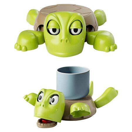 Turtle Cup Holder, Turtle Coaster with Funny Expression, Cup Holder with Liftable Limbs and Expressive Face, Green