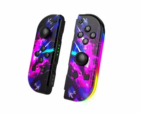Compatible with Nin-tendo Switch Controller, Replacement Switch Controllers for Switch/Lite/OLED, Support Dual Vibration/6-Axis Gyro/Wake-up, Purple