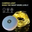 Camping String Lights, Outdoor String Lights 10 meters with 5 Lighting Modes, 2 in 1 Waterproof Portable Stowable Camping Lights