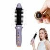 Portable Cordless Curling Iron Brush 3 Temp Settings Automatic Hair Straightener Anti-Scald Rechargeable Hair Brush for Travel Color Purple