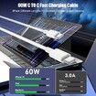 60W USB C to USB C Cable, 1 Meter Type C to Type C Cable, 480Mbps Speed, Fast Charging Cable for iPhone 16 15 Pro Plus Pro Max,for Galaxy S25 S24