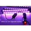 USB A Male to 12V Car Cigarette Lighter Socket Female Converter Cable, 30CM, 8W Max