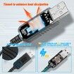 USB to DC 12V Step Up Power Cable 60 CM , DC Jack 5.5 x 2.5mm and 3.5 x 1.35mm USB Boost Converter with LED Indicator