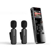 16GB High-Definition Digital Voice Recorder with Wireless Microphone - Portable for Meetings, Lectures, and Interviews
