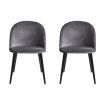 Artiss Dining Chairs Set of 4 Velvet Solid Curved Dark Grey