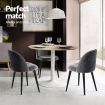 Artiss Dining Chairs Set of 4 Velvet Solid Curved Dark Grey