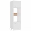 Microwave Cabinet Lyon White 60x57x207 cm Engineered Wood
