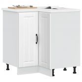 Kitchen Corner Base Cabinet Lucca White Engineered Wood