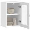 Kitchen Wall Cabinet with Glass Door Porto White