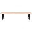 Basin Shelf Wall Mounted Steel and Solid Wood Oak
