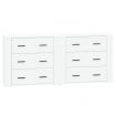 Sideboards 2 pcs White Engineered Wood