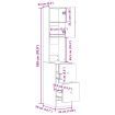 Kitchen Cabinet White 35x50x180 cm Engineered Wood