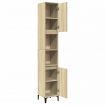 Bathroom Cabinet Sonoma Oak 30x30x190 cm Engineered Wood