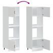 Oven Cabinets 2 pcs Lucca White Engineered Wood