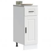 Kitchen Base Cabinet Porto White Engineered Wood
