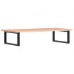 Basin Shelf Wall Mounted Steel and Solid Wood Oak