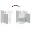 Kitchen Base Cabinet Porto White Engineered Wood