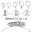 Ring Sizer Measuring Tool Kit,27 PCS Stainless Steel Measuring Ring Tool,Ring Size 0-13 with Half Size,2 PCS Reusable Finger Size Tape with Magnified Glass