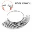 Ring Sizer Measuring Tool Kit,27 PCS Stainless Steel Measuring Ring Tool,Ring Size 0-13 with Half Size,2 PCS Reusable Finger Size Tape with Magnified Glass
