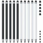 10Pcs Stylus Pen,Stylus Pen for iPad/iPhone/Android Smartphone and Tablets,Compatible with All Capacitive Touch Screen (Black/White)