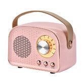 Retro Bluetooth Speakers, Wireless Vintage Speaker, Outdoors Wireless Portable Bluetooth Speaker Supports TF Card AUX for Home (Pink)