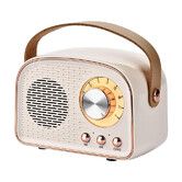 Retro Bluetooth Speakers, Wireless Vintage Speaker, Outdoors Wireless Portable Bluetooth Speaker Supports TF Card AUX for Home (White)