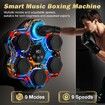 Music Boxing Machine,Smart Bluetooth Boxing Machine with Gloves,Wall Mounted Music Punching Trainer,LED Electronic Boxing Workout Target