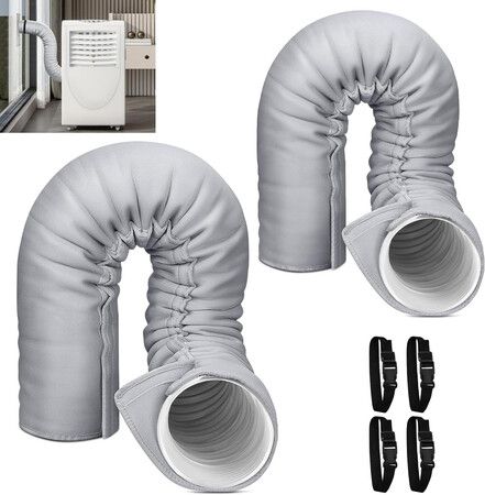 Portable AC Hose Insulation Sleeve,Portable Air Conditioners Insulated Hose Cover Wrap,Fit 5In 5.9In Diameter Exhaust Hose,2Pack