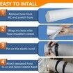Portable AC Hose Insulation Sleeve,Portable Air Conditioners Insulated Hose Cover Wrap,Fit 5In 5.9In Diameter Exhaust Hose
