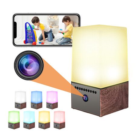 Brown LED Colorful Lights Wireless Network Surveillance Camera HD Smart Night Vision Remote Mobile Monitor Dual Voice Dialogue