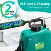 5L Battery Powered Garden Sprayer,Electric Sprayer with USB Rechargeable Handle,3 Mist Nozzles,Retractable Wand,Water Pump Sprayers GREEN