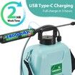 5L Battery Powered Garden Sprayer,Electric Sprayer with USB Rechargeable Handle,3 Mist Nozzles,Retractable Wand,Water Pump Sprayers