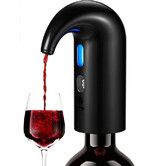 3 in 1 Electric Wine Aerator, Decanter and Dispenser Set, USB Rechargeable Automatic Wine Pourer, Ideal Gift for Wine Lovers, Black