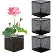 4 Pcs Aquatic Planting Bags, Reusable Mesh Water Garden Pond Plant Pot, Breathable Square Lily Pots for Bog and Terrestrial Plants