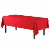 Red Plastic Table Cloth Rectangle Table 8 Pack,Tablecloth,Table Cloth for Disposable Use,Table Cover