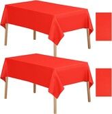 Red Plastic Table Cloth Rectangle Table 4 Pack,Tablecloth,Table Cloth for Disposable Use,Table Cover