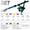 1.8M Telescopic Fishing Rod and Spinning Reel Combo,Kids Fishing Tackle Kit with Lures,Hooks,Line,Carrier Bag For Saltwater and Freshwater Fishing