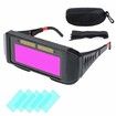 Professional Solar Energy Auto Darkening Welding Safety Dustproof Goggles Anti-Glare UV Weld Glasses With 10 Protective Lenses And Storage Case