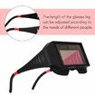 Professional Solar Energy Auto Darkening Welding Safety Dustproof Goggles Anti-Glare UV Weld Glasses With 10 Protective Lenses And Storage Case