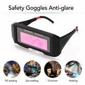 Professional Solar Energy Auto Darkening Welding Safety Dustproof Goggles Anti-Glare UV Weld Glasses With 10 Protective Lenses And Storage Case