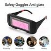 Professional Solar Energy Auto Darkening Welding Safety Dustproof Goggles Anti-Glare UV Weld Glasses With 10 Protective Lenses And Storage Case