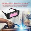 Professional Solar Energy Auto Darkening Welding Safety Dustproof Goggles Anti-Glare UV Weld Glasses With 10 Protective Lenses And Storage Case