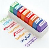 8 Colorful Self-Inking Motivational Teacher Stamps With Inks And Tray For Homework Grading,Encouraging Comments,Feedback Stamps For Classroom