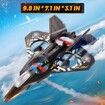 2.4GHZ Remote Control Plane, 6-axis Gyro Remote Control Airplane, 360 Degree Flip Fighter Jet Toy with Colorful LED Navigation Light Blue