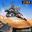 2.4GHZ Remote Control Plane, 6-axis Gyro Remote Control Airplane, 360 Degree Flip Fighter Jet Toy with Colorful LED Navigation Light Blue