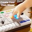 DJ Mixer Toys for Kids, Electronic Musical DJ Toys with Lights and Songs, Sound Effects with Microphone, Birthday Gifts for Boys Girls, White