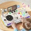 DJ Mixer Toys for Kids, Electronic Musical DJ Toys with Lights and Songs, Sound Effects with Microphone, Birthday Gifts for Boys Girls, White